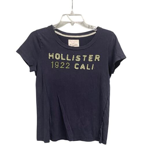 Hollister Tops - Y2K Hollister Baby Tee Logo Patch Size Large Blue Green Casual